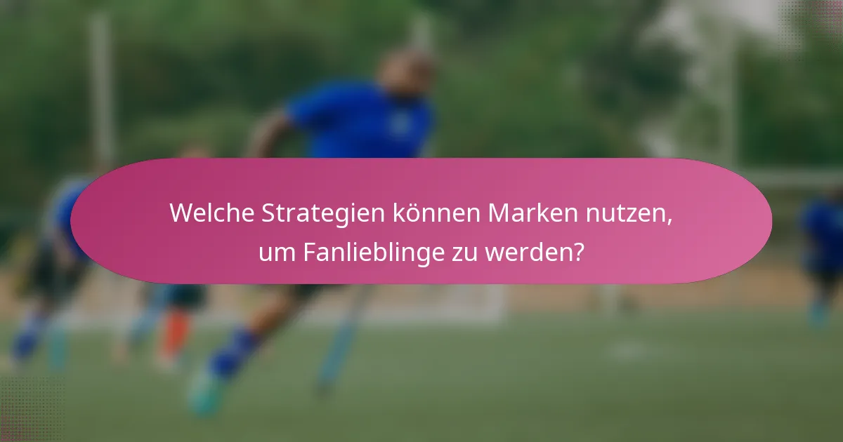 Welche Strategien können Marken nutzen, um Fanlieblinge zu werden?