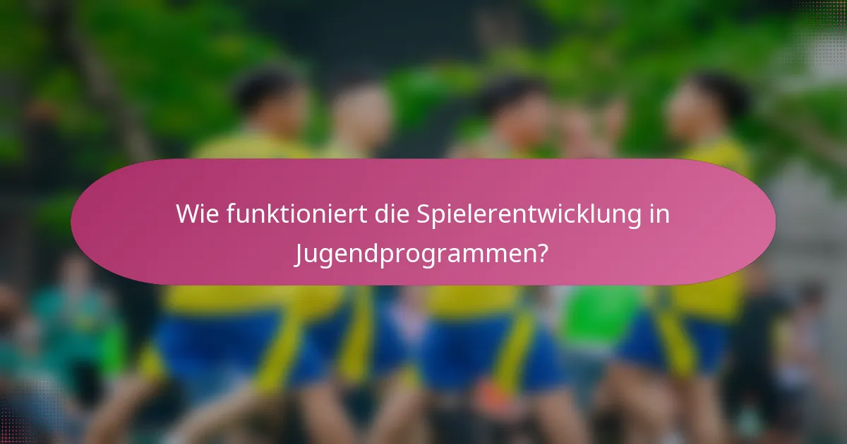 Wie funktioniert die Spielerentwicklung in Jugendprogrammen?